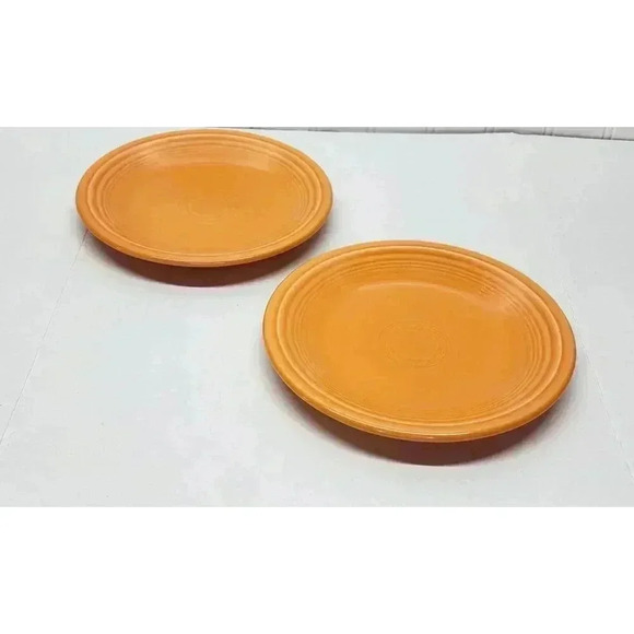 Lot- Fiesta Tangerine 2 Salad Plates - Picture 1 of 8